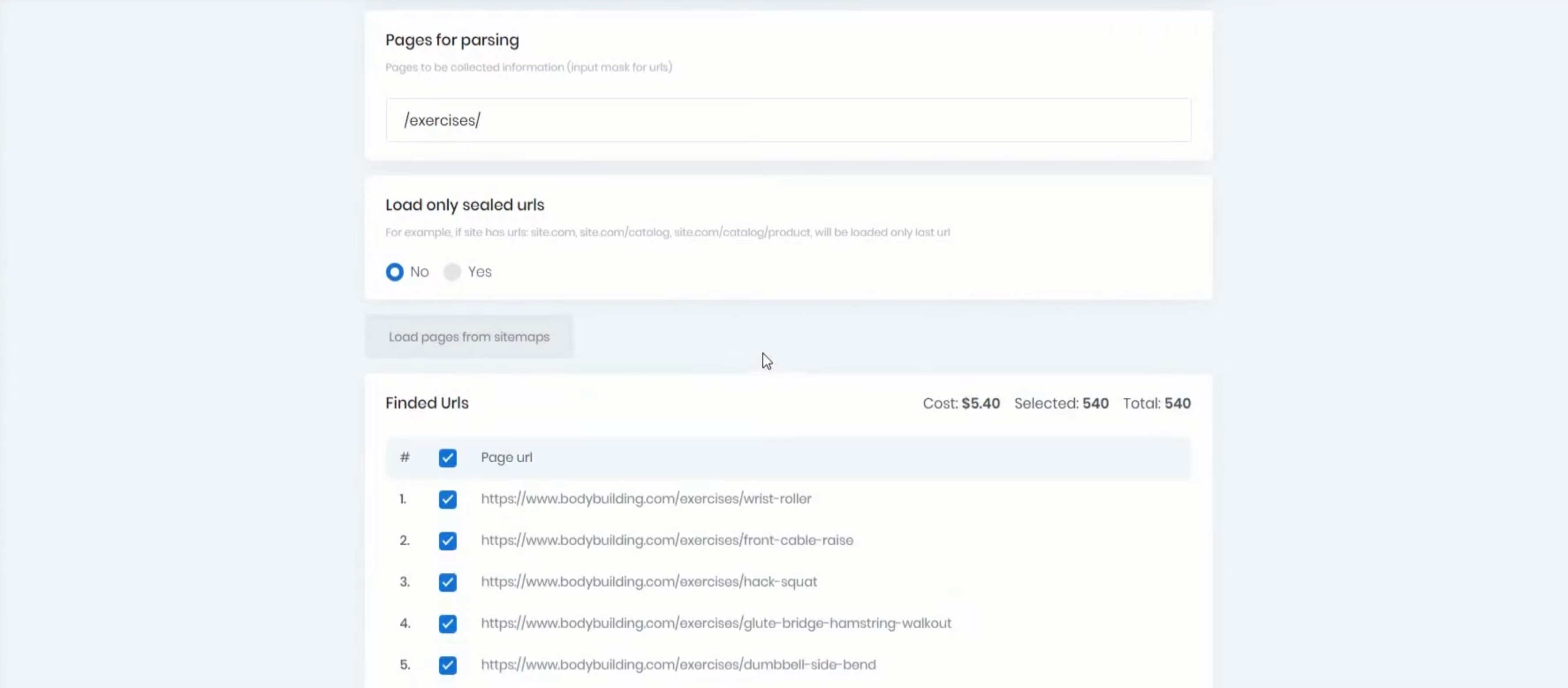Choosing pages to crawl