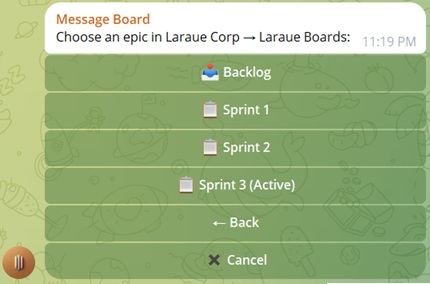 Choosing an epic during the /link flow