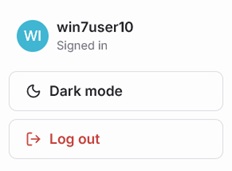 The logout option in Laraue Boards